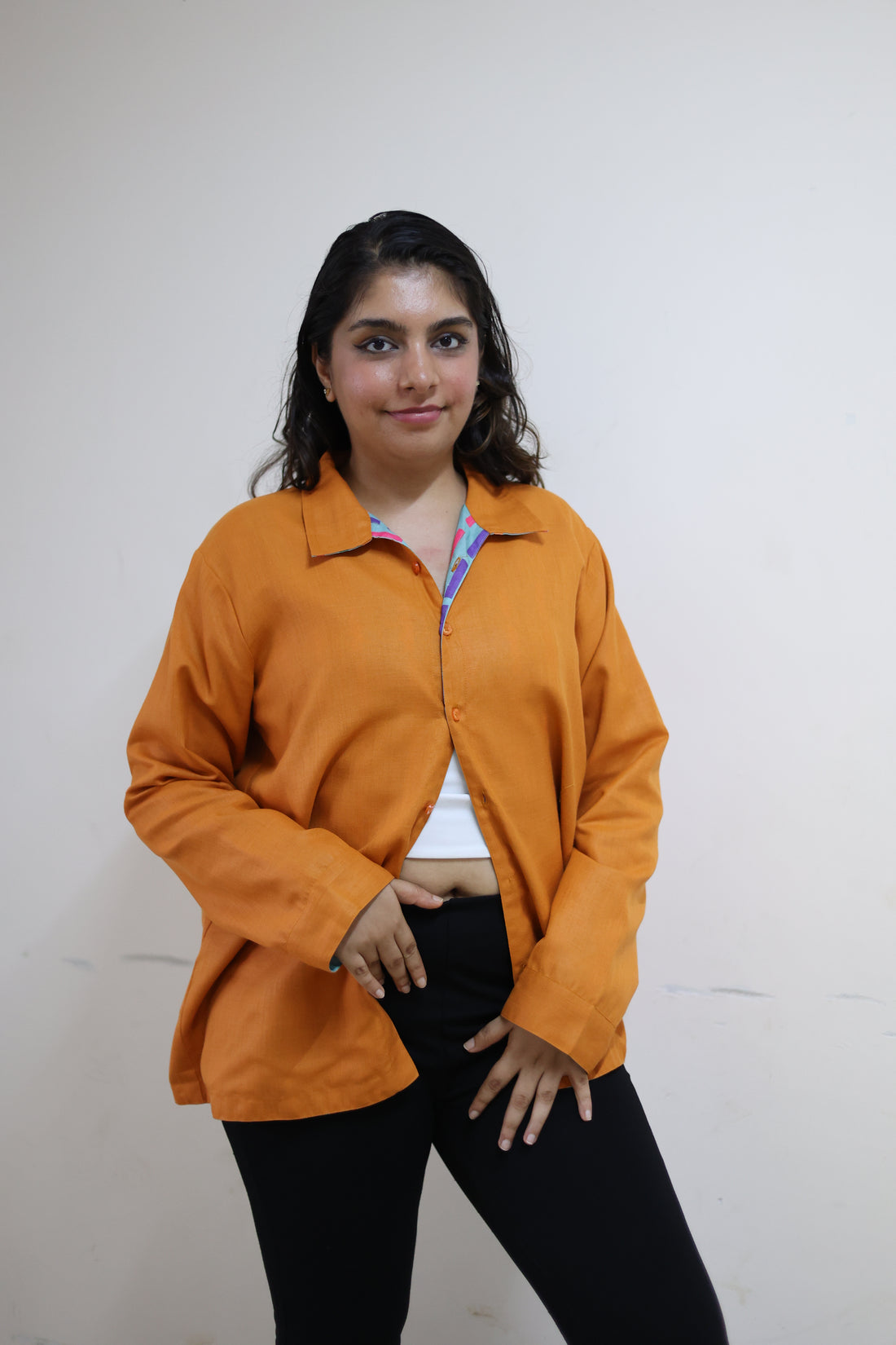 Broken Stripes + Orange UniRev Shirt (Full Sleeves)