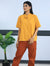 Mustard + Grey Box Print UniRev Shirt (Half Sleeves)
