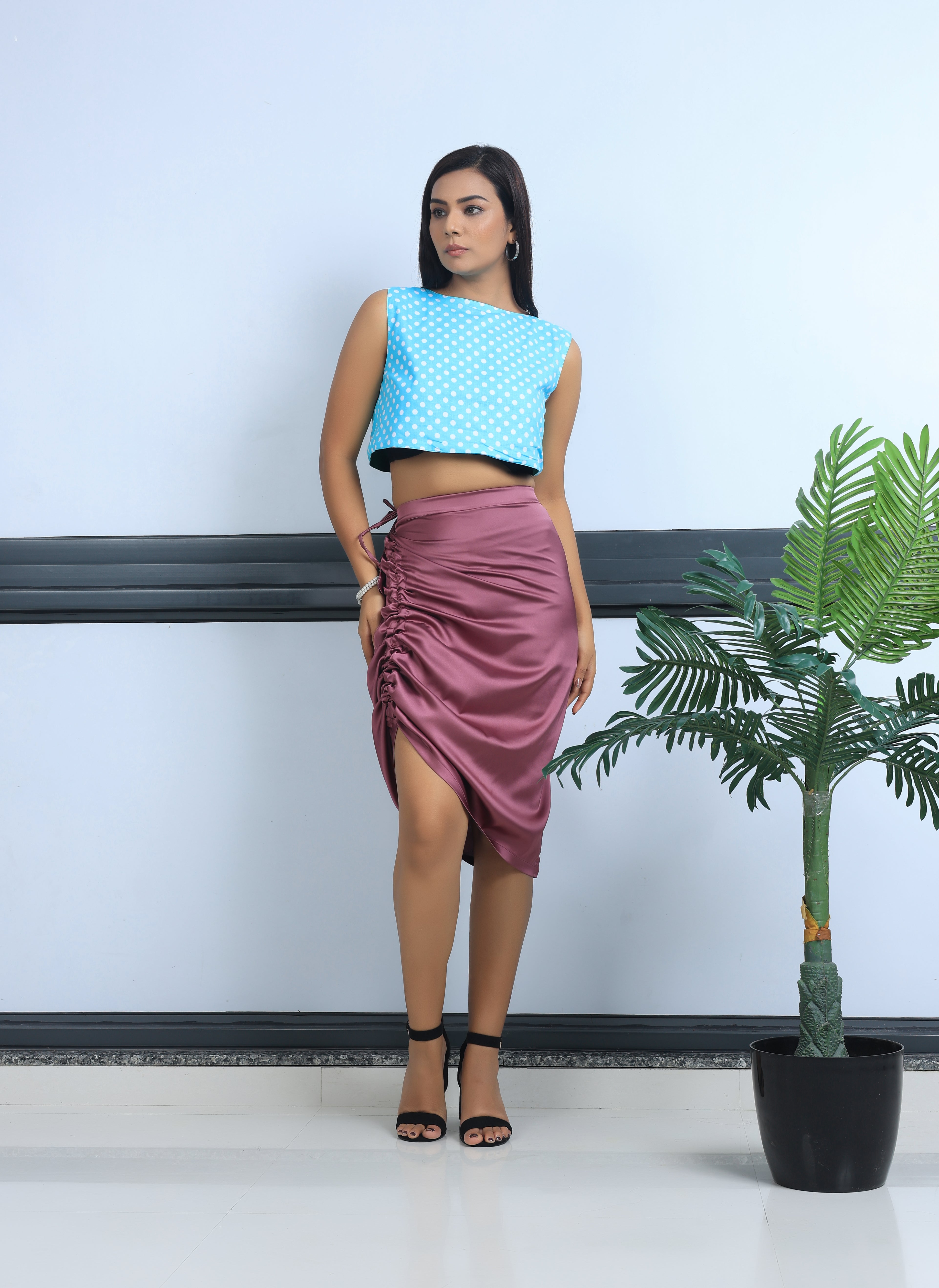 Purple Triple Threat Skirt - Satin