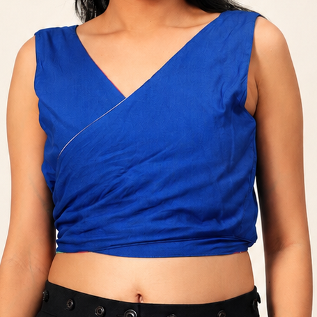 Reverse Duet Top - Kaleidoscope + Blue