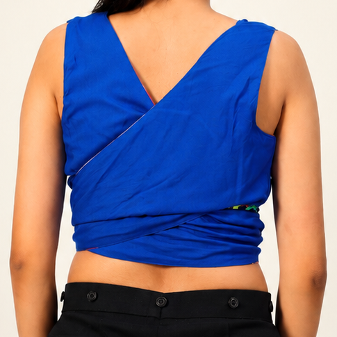 Reverse Duet Top - Kaleidoscope + Blue