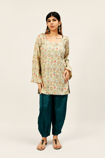 Butterfly Kurti Set - Blue Hues