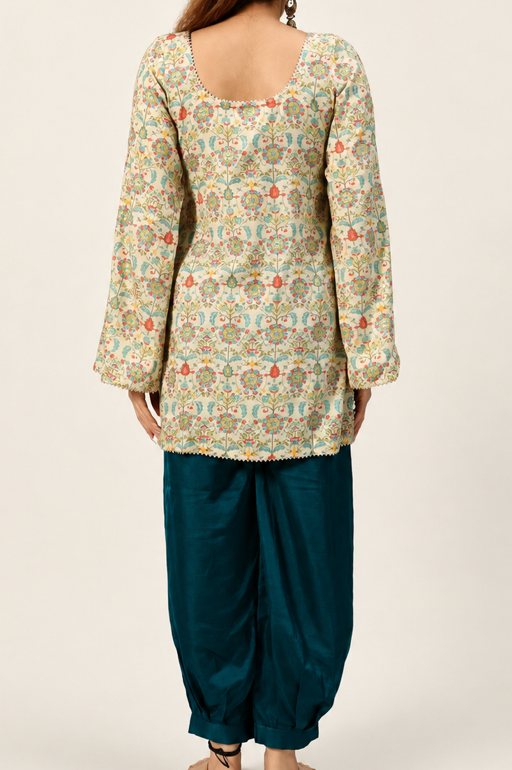Butterfly Kurti Set - Blue Hues