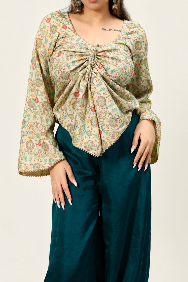 Butterfly Kurti Set - Blue Hues