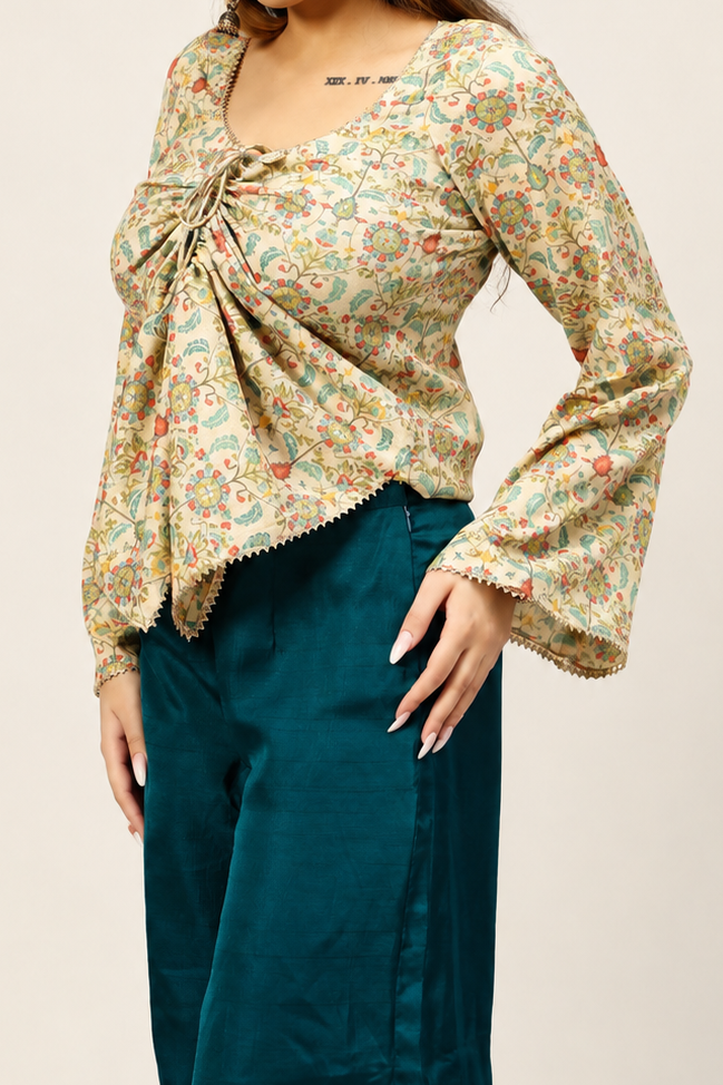 Butterfly Kurti Set - Blue Hues