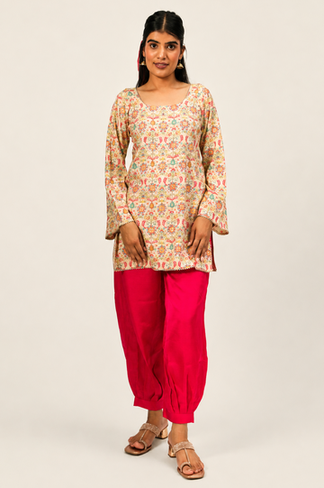 Butterfly Kurti Set - Pink Hues