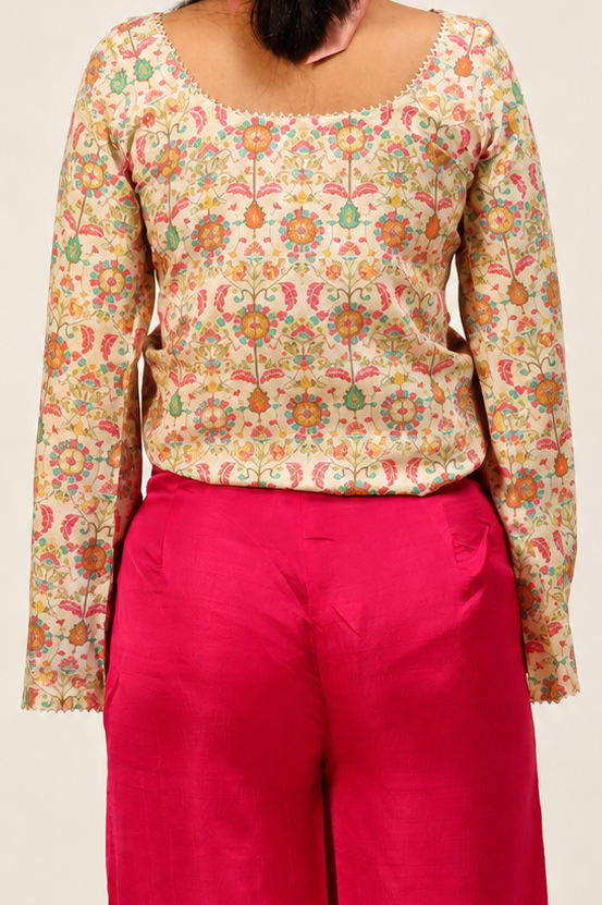 Butterfly Kurti Set - Pink Hues