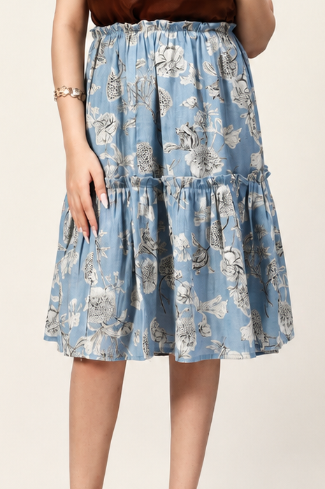 Cascada Skirt - Blue Floral