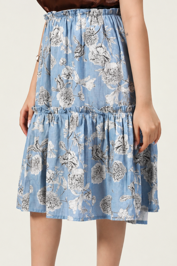 Cascada Skirt - Blue Floral