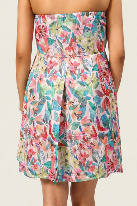 Capa Dress - Watercolour Floral + Teal