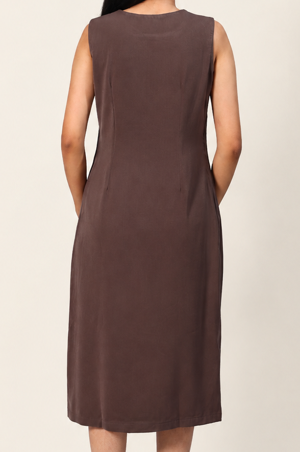 Triple Threat Dress - Taupe Brown