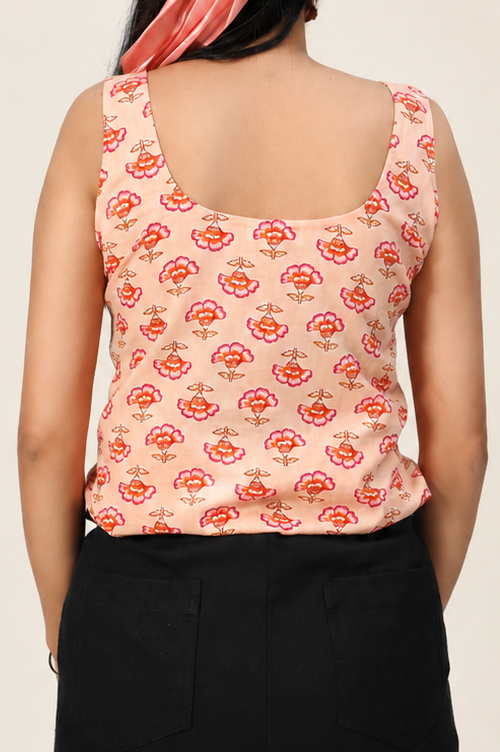 Butterfly Kurti - Peach Lotus