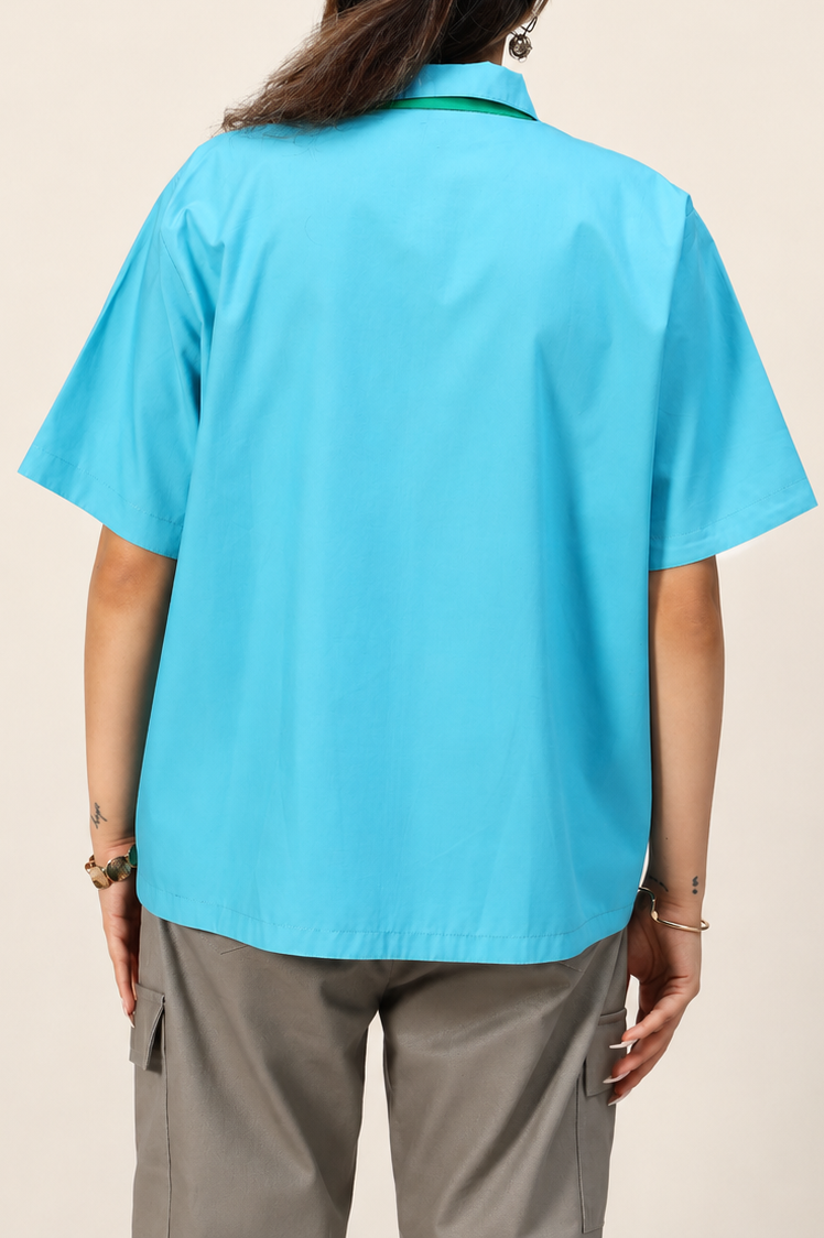 UniRev Shirt - Black Abstract + Blue