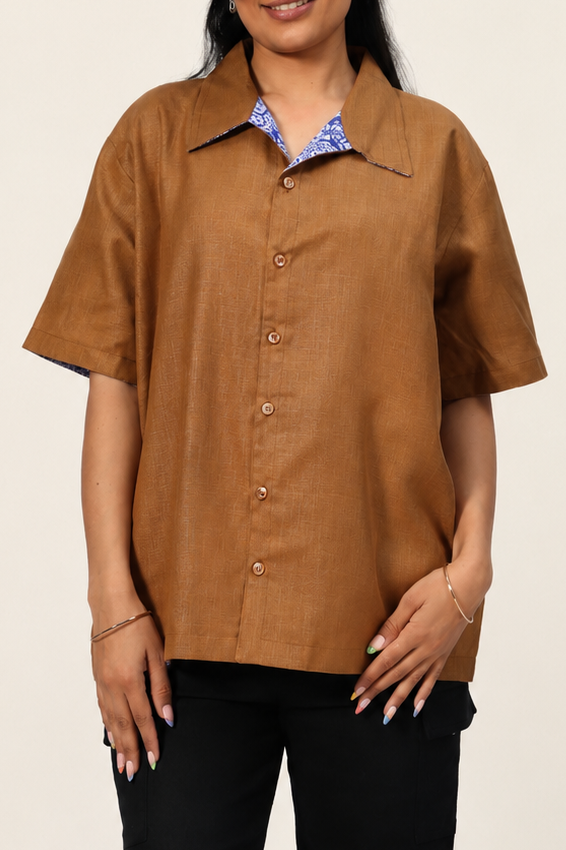 UniRev Shirt - Blue Lagoon + Brown