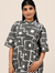 Mustard + Grey Box Print UniRev Shirt (Half Sleeves)