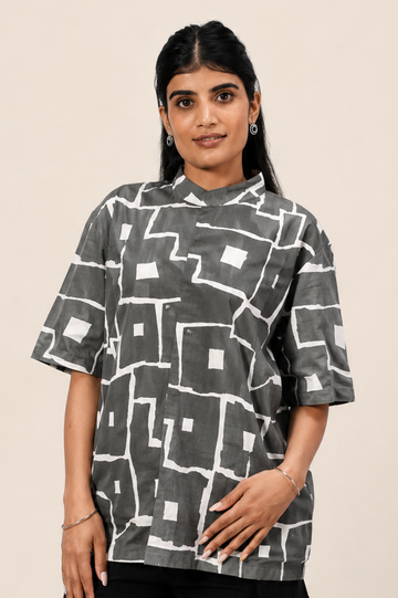 UniRev Shrt - Grey Area + Mustard