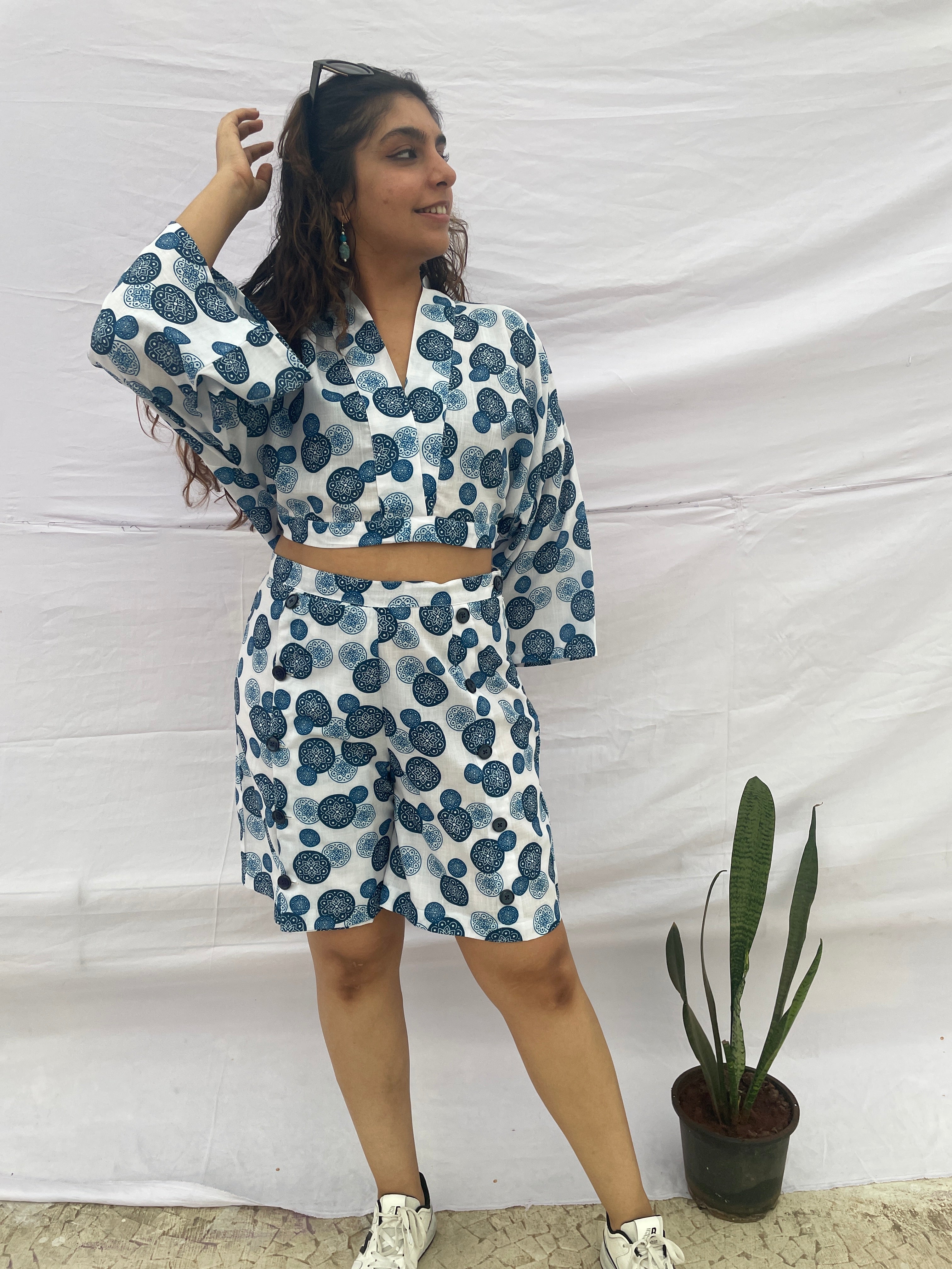 Japanese Circle Print  Nouveau Kimono