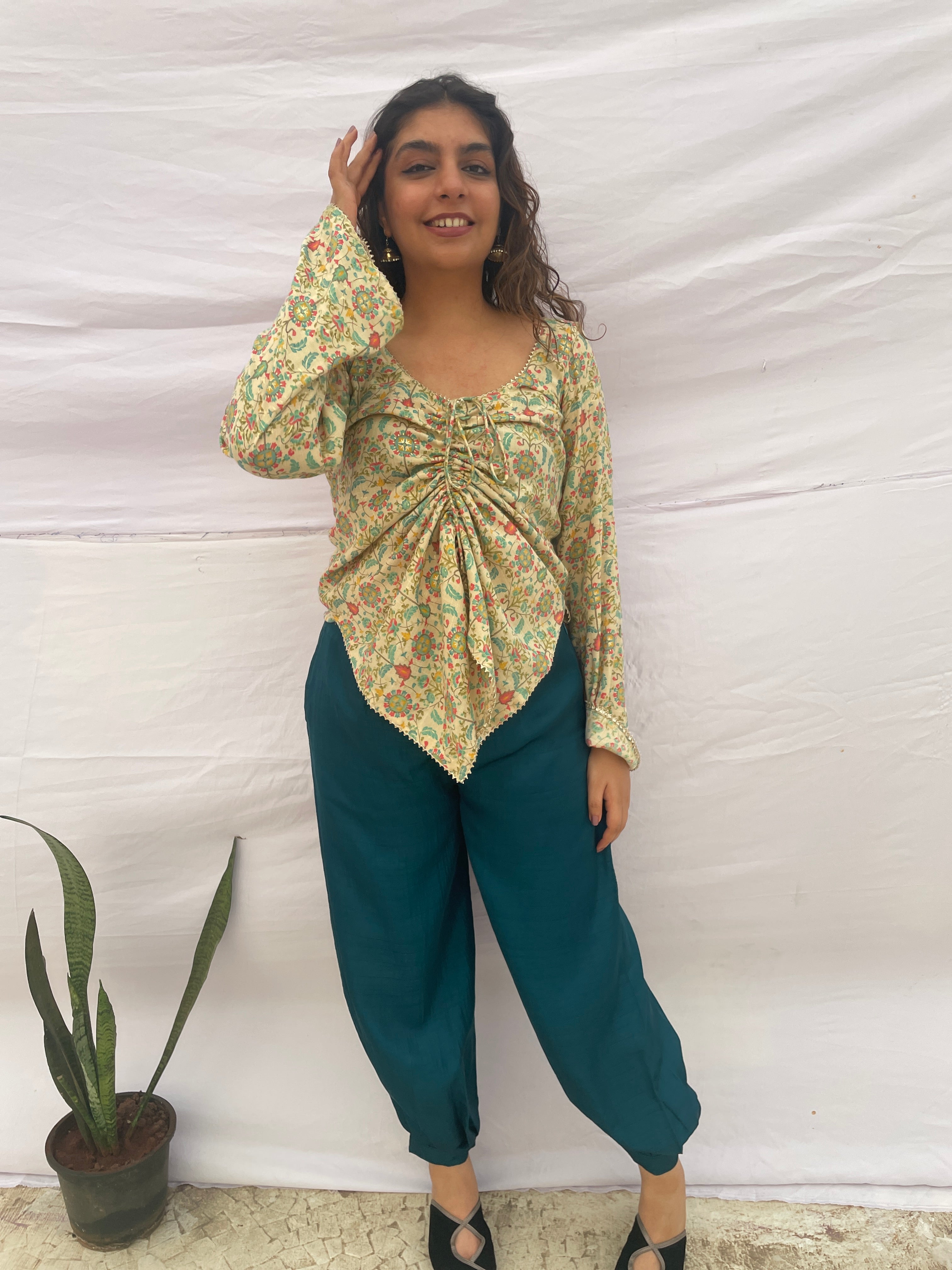 Blue Hues Butterfly Kurti Set