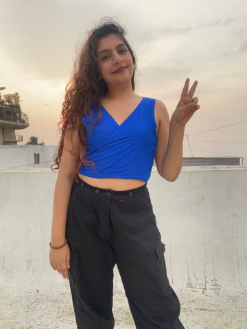 Reverse Duet Top - Kaleidoscope + Blue