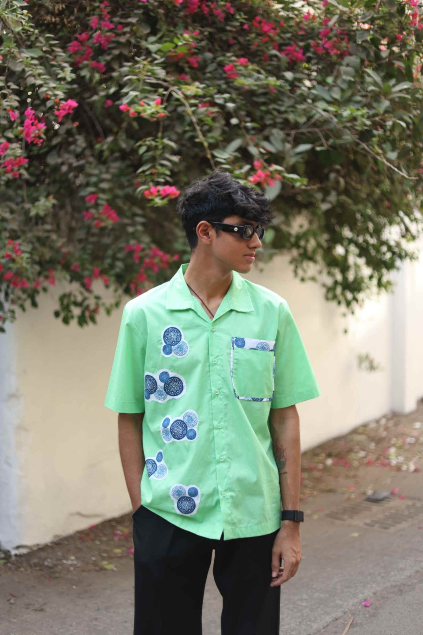 Patchwork Shirt - Green