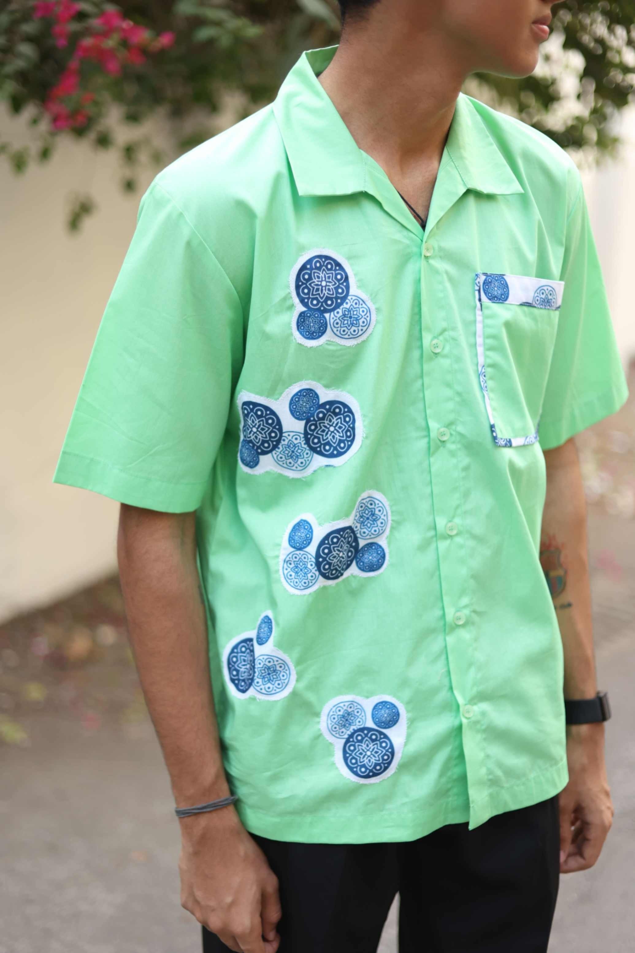 Patchwork Shirt - Green