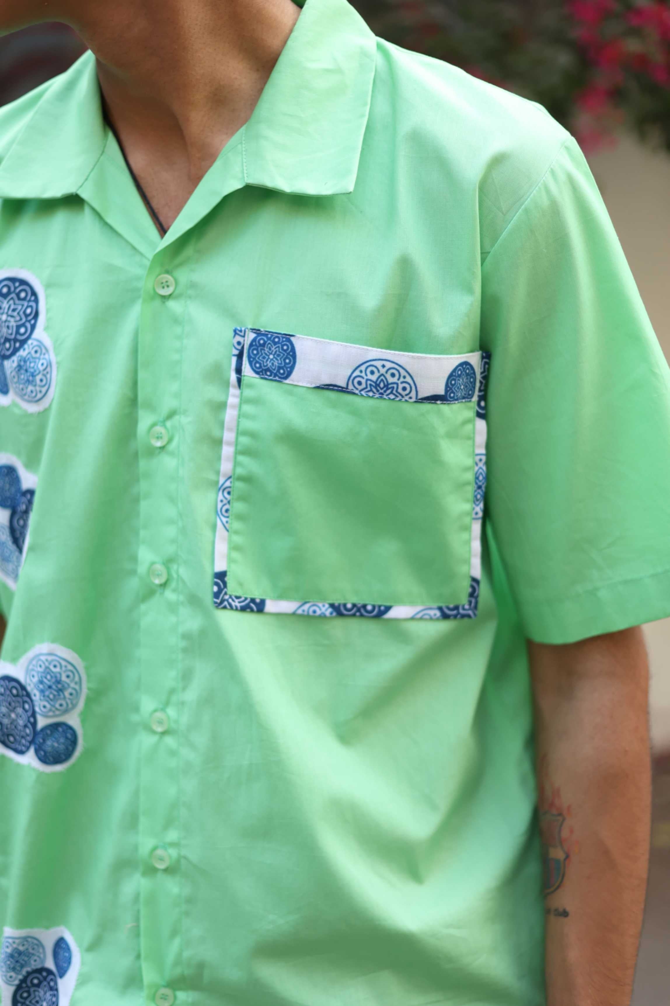 Patchwork Shirt - Green