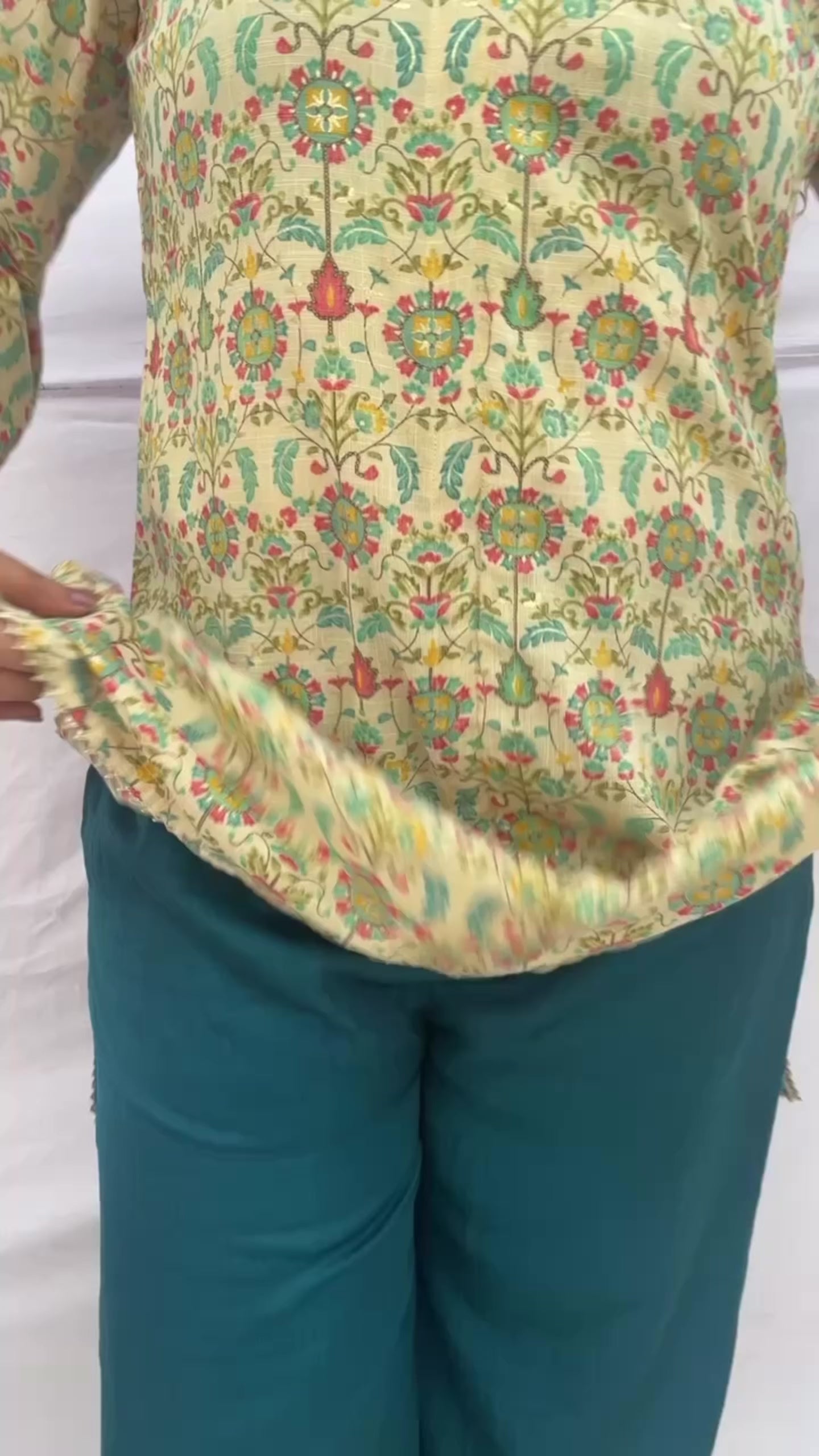 Blue Hues Butterfly Kurti Set