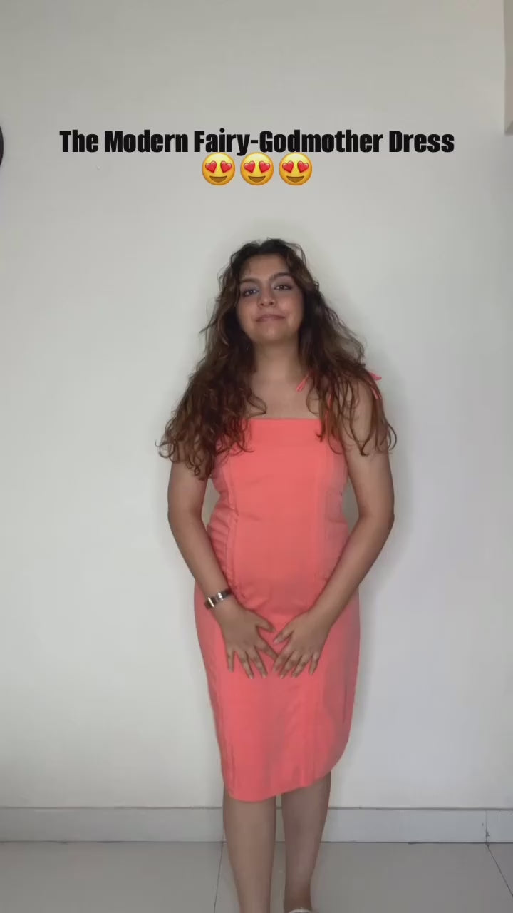 Coral  Modern Fairy Godmother Dress
