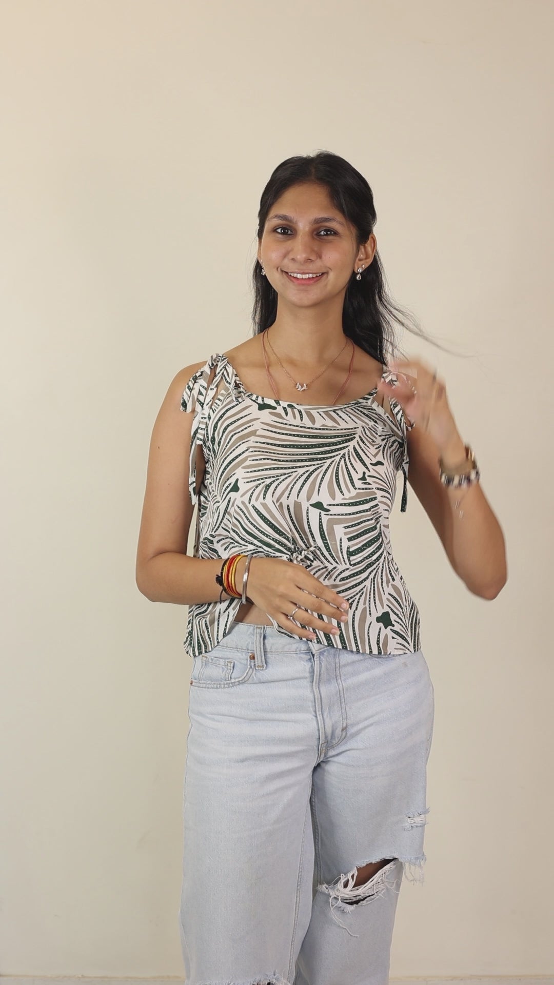 Leaves Print Double Trouble With Dori